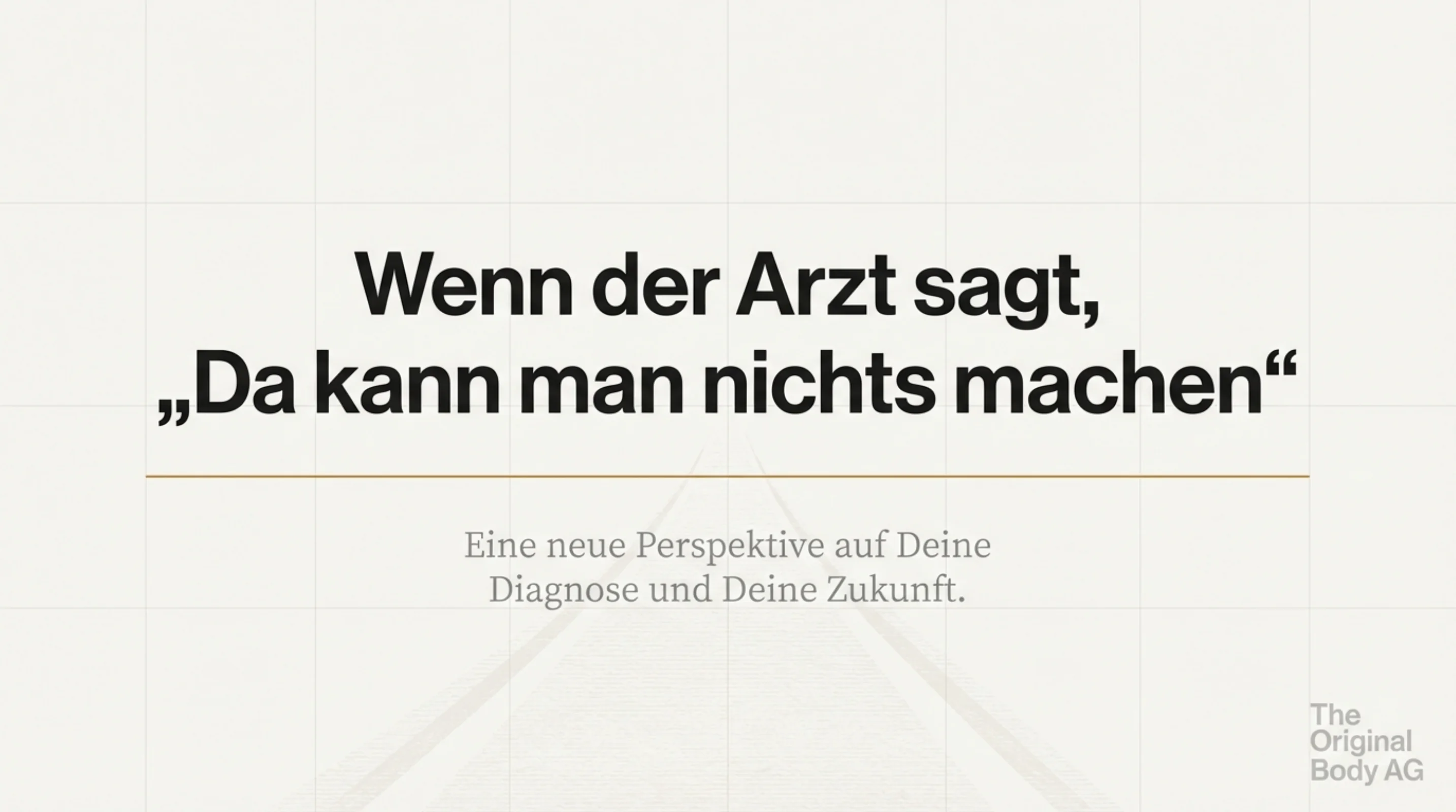 Diagnose, Information, Deine Entscheidung